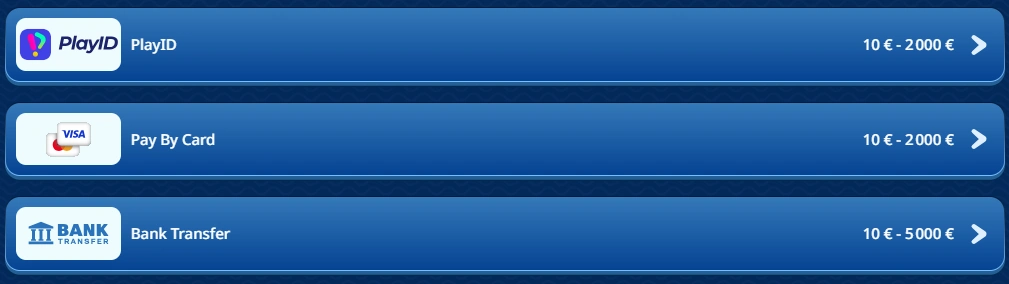 Méthodes de paiement disponibles sur SGCasino